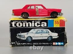 TOMY Tomica Toyota Crown 2800 Royal Saloon / #55 / Made in Japan / Very Rare Red