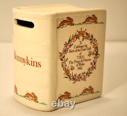 TRH Birth n- Princess Diana Bunnykins Ceramic Book Bank Royal Dalton VERY RARE