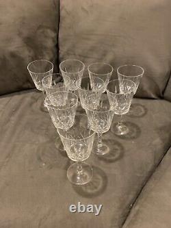 Ten Vintage Very Rare Mont Royale Crystal MRC2 Water Goblets