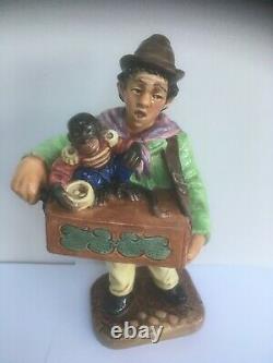 The Organ Grinder-royal Doulton-hn2173-very Rare Old Character Figure