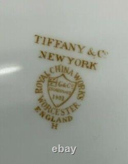 Tiffany & Co Antique Very Rare Royal China Works Worcester Eng, Luncheon Plates