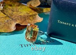 Tiffany & Co. Imperial Topaz & Diamond Ring, Platinum, Very RARE