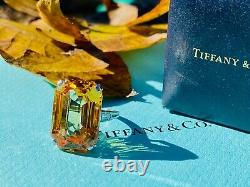 Tiffany & Co. Imperial Topaz & Diamond Ring, Platinum, Very RARE