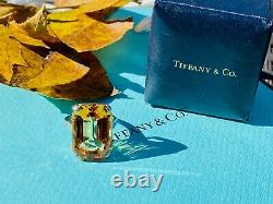 Tiffany & Co. Imperial Topaz & Diamond Ring, Platinum, Very RARE