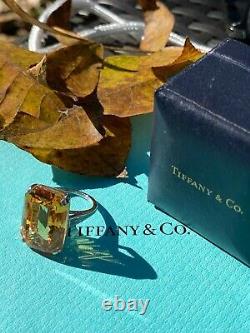 Tiffany & Co. Imperial Topaz & Diamond Ring, Platinum, Very RARE