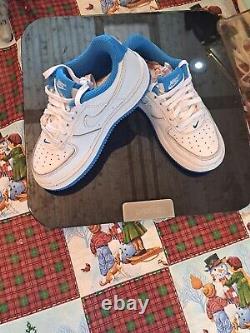 Todd Size 11.5 Nike Airforce 1 Lows O7 White& Game Royal Very Rare Size To Find