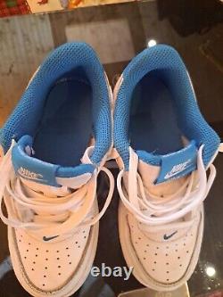 Todd Size 11.5 Nike Airforce 1 Lows O7 White& Game Royal Very Rare Size To Find