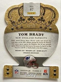 Tom Brady 2014 Crown Royale GOLD Foil Die-Cut Refractor /99 (VERY RARE)