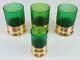 Trader Vic's Green Gold Shot Glasses Half & Little Or Very Rare Snack Shell Bowl