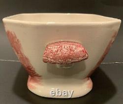 Tureen, Lid, Ladle and Plate Jenny Lind Pink by ROYAL STAFFORD Very Rare