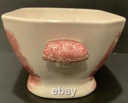 Tureen, Lid, Ladle and Plate Jenny Lind Pink by ROYAL STAFFORD Very Rare