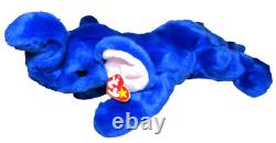 Ty Beanie Buddy Peanut The Elephant Royal Blue VERY RARE! 