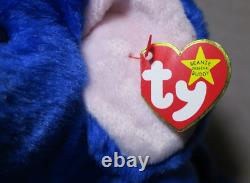 Ty Beanie Buddy Peanut The Elephant Royal Blue VERY RARE! 