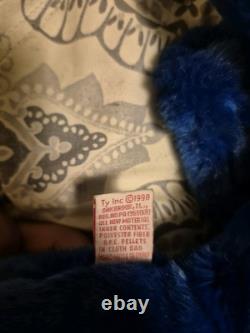 Ty Beanie Buddy Peanut The Elephant Royal Blue VERY RARE! MWMT