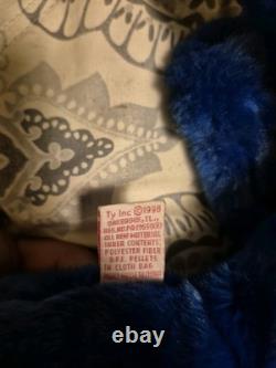 Ty Beanie Buddy Peanut The Elephant Royal Blue VERY RARE! MWMT