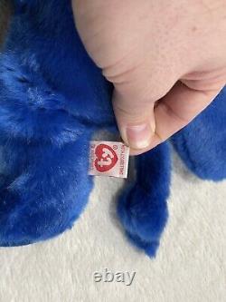 Ty Beanie Buddy Peanut The Elephant Royal Blue VERY RARE! MWMT