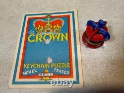 UK Bell Royal Crown Keychain Puzzle (Very Rare) Made in England 1950's