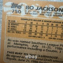 ULTRA RARE Bo Jackson Royals 1988 Topps #750 Error Card. Misprint & Misaligned