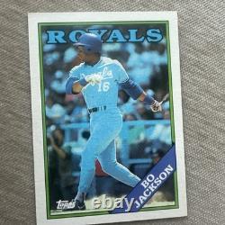ULTRA RARE Bo Jackson Royals 1988 Topps #750 Error Card. Misprint & Misaligned
