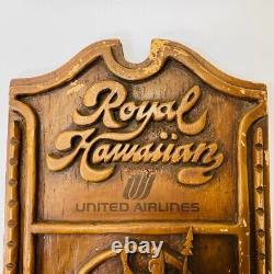 UNITED AIR LINES Hawaii Royal Hawaiian Store Signboard Retro Very Rare Used JP