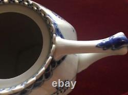 Unused Royal Copenhagen Blue Fluted Full Lace Face Pot Teapot 1200ml Very Rare