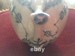 Unused Royal Copenhagen Blue Fluted Full Lace Face Pot Teapot 1200ml Very Rare