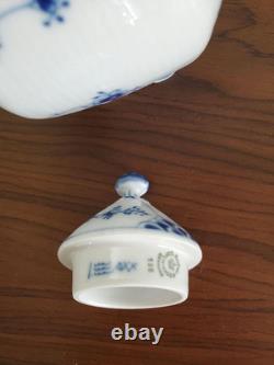 Unused Royal Copenhagen Full Lace Pot Sugar Creamer With Face Very Rare Item