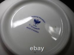 Used Imperial Porcelain Cobalt Net Creamer Cup Saucer With Lid Very Rare