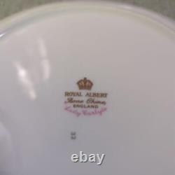 Used Royal Albert Lady Carlyle Salad Bowl 5 Pieces Set Pink Color Very Rare