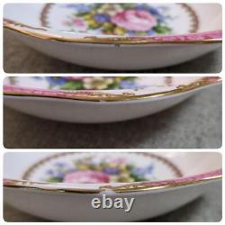 Used Royal Albert Lady Carlyle Salad Bowl 5 Pieces Set Pink Color Very Rare
