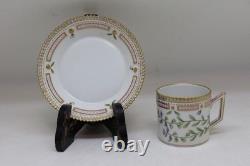 Used Royal Copenhagen Flora Danica Cup And Saucer Set Of 5 Very Rare Item