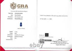 VERY RARE 1.46 Carat CERTIFIED Royal Blue Natural Hauyne Loose Gemstone