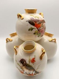 VERY RARE 1875 Quad-Triple Vase by Royal Worcester 6x6 Appraised 12/22 for 1100