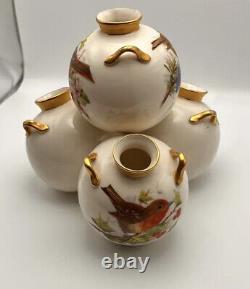 VERY RARE 1875 Quad-Triple Vase by Royal Worcester 6x6 Appraised 12/22 for 1100