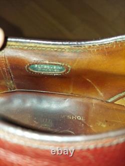 VERY RARE 1958 Florsheim Imperial 93604 Brown Calf Raised Lake NST Shoe 8.5 C