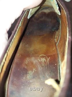 VERY RARE 1958 Florsheim Imperial 93604 Brown Calf Raised Lake NST Shoe 8.5 C