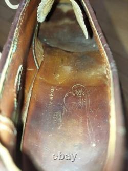 VERY RARE 1958 Florsheim Imperial 93604 Brown Calf Raised Lake NST Shoe 8.5 C