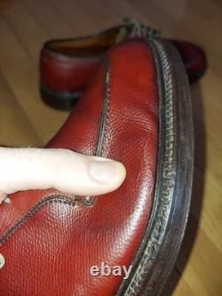 VERY RARE 1958 Florsheim Imperial 93604 Brown Calf Raised Lake NST Shoe 8.5 C