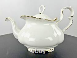 VERY RARE 1982 Royal Albert Teapot Bone China Snow Queen Gold Gilt