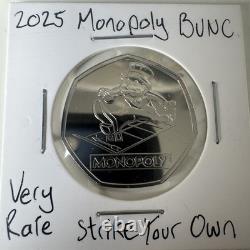 VERY RARE 2025 50p Coin SYO Mr Monopoly Strike Your Own Royal Mint Experience