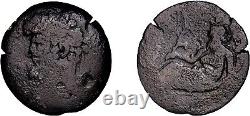 VERY RARE Alexandria. Marcus Aurelius Reclining Zeus Roman Coin Ancient COA