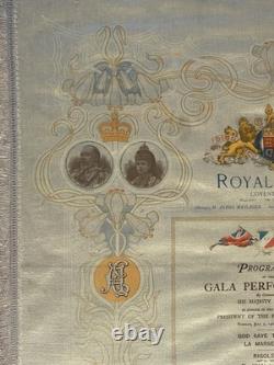VERY RARE Antique Edwardian British Royal Opera House Silk Programmes 1903