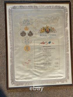VERY RARE Antique Edwardian British Royal Opera House Silk Programmes 1903