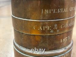 VERY RARE Cape Of Good Hope Bronze Imperial Quart Measure By Potters London 1875