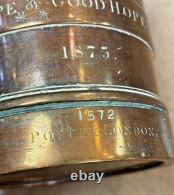 VERY RARE Cape Of Good Hope Bronze Imperial Quart Measure By Potters London 1875