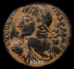 VERY RARE Christian Cross on Vanner Constantius II Captives Roman Coin withCOA