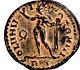 VERY RARE Constantine I BI Nummus. Rome, AD 317-318 Sol Wreath RS Roman Coin COA