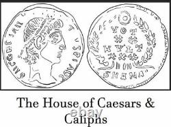 VERY RARE Constantius II Caesar BI Nummus Alexandria Campgate Roman Coin Ancient