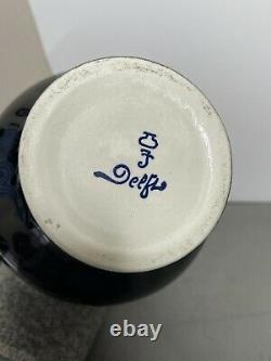 VERY RARE Delft SOLID BLACK Vase Authenticated by Royal Delft/Delfts Aardewerk