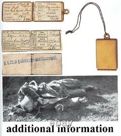 VERY RARE Dog Tag ID Royal Hungarian Honved Paper Brass card WWI WW1 original